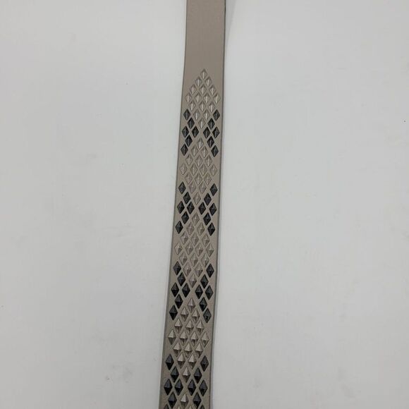 Joe's Jeans The Belt Handmade Leather Reversible Studded Spiked Belt M Gray Punk - Picture 11 of 12